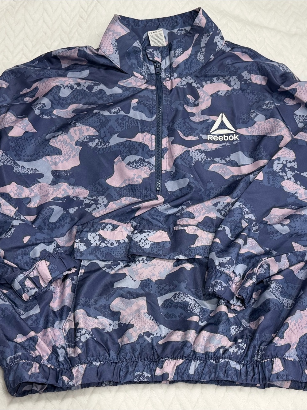 Reebok Camo Half-Zip Windbreaker